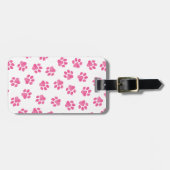 Doodle Pootjes, Hondenpoten, Roze Pootjes Bagagelabel (Voorkant horizontaal)
