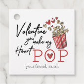 Doodle Popcorn Valentijn Label (Voorkant)