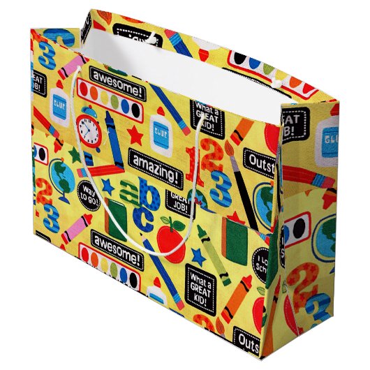 Doodle Preschool Art Teacher Good End of Year Teac Groot Cadeauzakje (Achterkant Gekanteld)