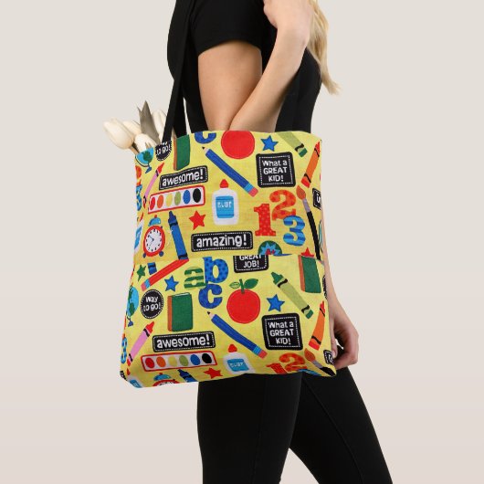 Doodle Preschool Art Teacher Good End of Year Teac Tote Bag (Dichtbij)
