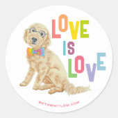 Doodle Pride Ronde Sticker (Voorkant)