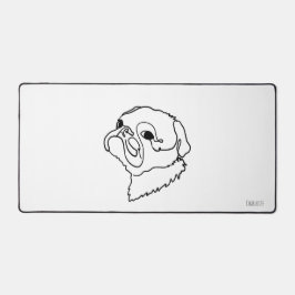 Doodle Pug Joy: personaliseer met je woorden Bureaumat