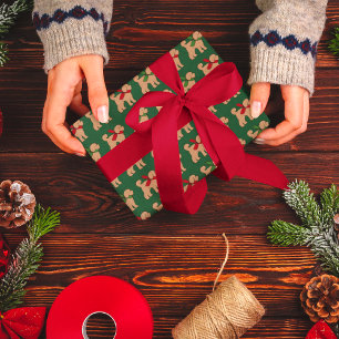 Doodle Puppy Hond Kerstvakantie Cadeaupapier