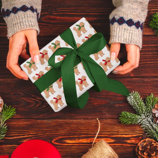 Doodle Puppy Hond Kerstvakantie Cadeaupapier
