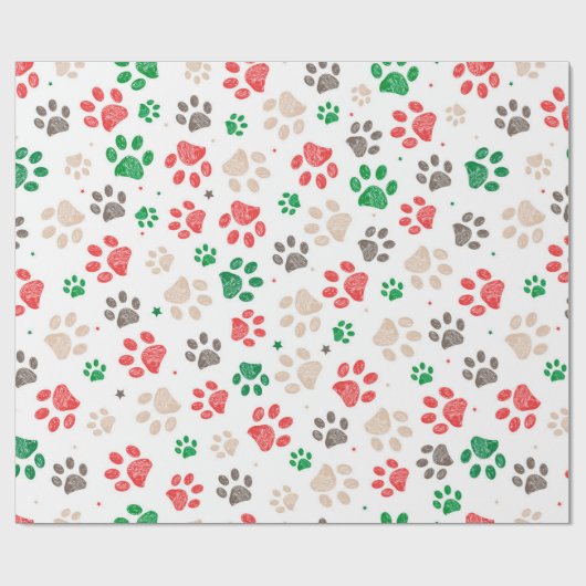 Doodle Pw drukt kerstmis af Cadeaupapier (Vlak)