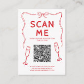 Doodle QR-code trouwdag Informatiekaartje (Voorkant)