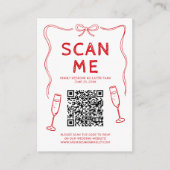 Doodle QR Code Wedding Informatiekaartje (Voorkant)