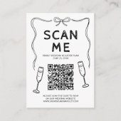 Doodle QR Code Wedding Informatiekaartje (Voorkant)