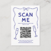 Doodle QR Code Wedding Informatiekaartje (Voorkant)