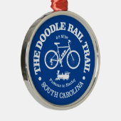 Doodle Rail Trail (fietsen) Metalen Ornament (Rechts)