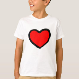 Doodle Red Heart T-shirt