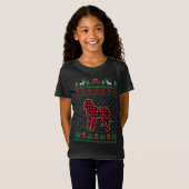 Doodle Red Pset Buffalo Funny Ugly KerstSwea T-shirt (Voorkant volledig)