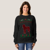 Doodle Red Pset Buffalo Funny Ugly KerstSwea Trui (Voorkant volledig)