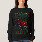 Doodle Red Pset Buffalo Funny Ugly KerstSwea Trui (Voorkant)
