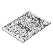 Doodle Robot Illustrator Tekening Notitieboek (Linkerzijde)