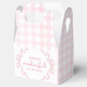 Doodle Roze Bow Baby Meisje 1e Verjaardag Bedankdoosjes (Geopend)