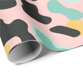 Doodle Roze Mint Pastel Luipaard Vlekken Cadeaupapier (Rol Hoek)