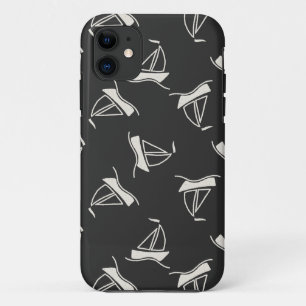 Doodle Sailboat Pattern iPhone 11 Hoesje
