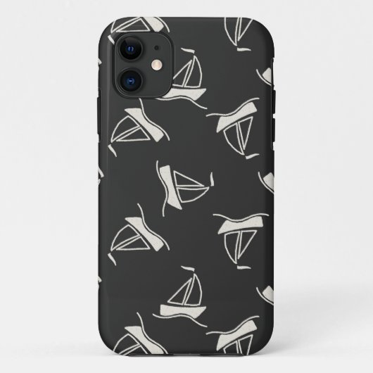 Doodle Sailboat Pattern Case-Mate iPhone Case (Achterkant)