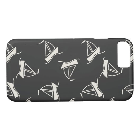 Doodle Sailboat Pattern Case-Mate iPhone Case (Achterkant (Horizontaal))