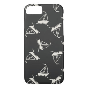 Doodle Sailboat Pattern iPhone 8/7 Hoesje