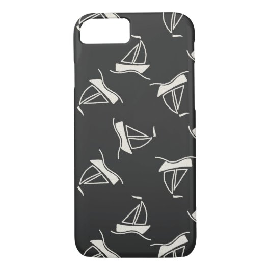 Doodle Sailboat Pattern Case-Mate iPhone Case (Achterkant)
