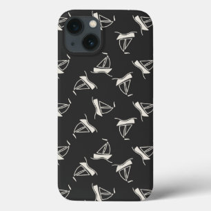 Doodle Sailboat Pattern iPhone 13 Hoesje