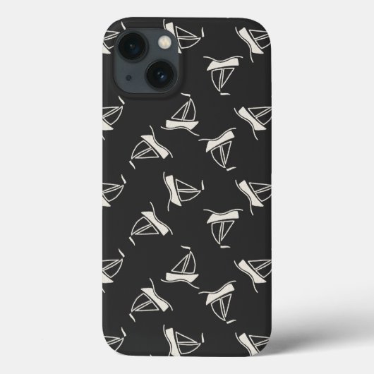 Doodle Sailboat Pattern Case-Mate iPhone Case (Achterkant)