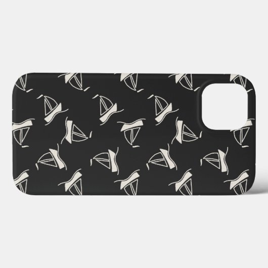 Doodle Sailboat Pattern Case-Mate iPhone Case (Achterkant (horizontaal))