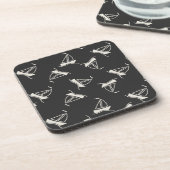 Doodle Sailboat Pattern Drankjes Onderzetter (Linkerzijde)