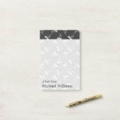 Doodle Sailboat Pattern | Jouw namen toevoegen Post-it® Notes (Op bureau)