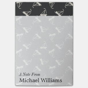Doodle Sailboat Pattern   Jouw namen toevoegen Post-it® Notes