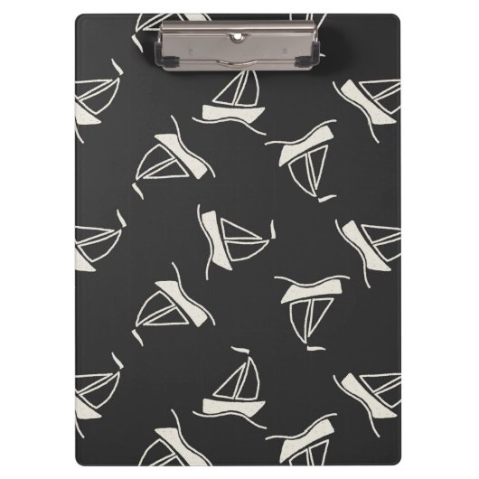 Doodle Sailboat Pattern Klembord (Voorkant)