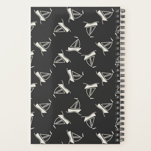 Doodle Sailboat Pattern Planner (Achterkant)
