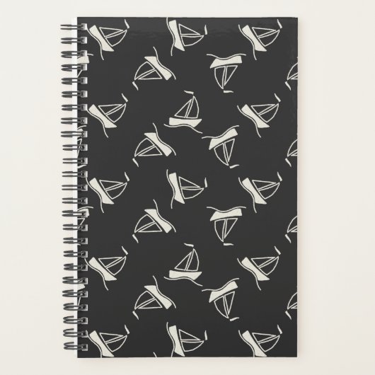 Doodle Sailboat Pattern Planner (Voorkant)