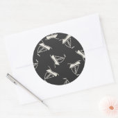 Doodle Sailboat Pattern Ronde Sticker (Envelop)