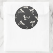 Doodle Sailboat Pattern Ronde Sticker (Tas)
