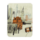 Doodle San Francisco Scene Magneet (Verticaal)