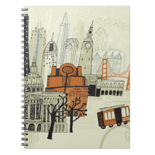 Doodle San Francisco Scene Notitieboek