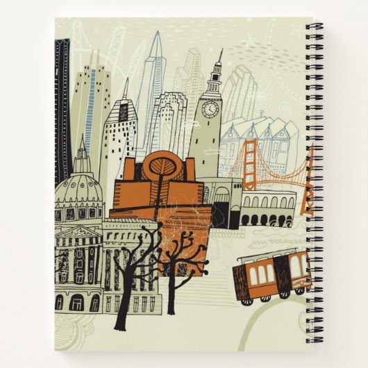 Doodle San Francisco Scene Notitieboek (Achterkant)