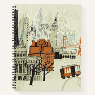 Doodle San Francisco Scene Notitieboek