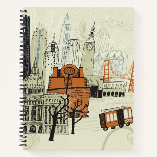 Doodle San Francisco Scene Notitieboek (Voorkant)