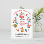 Doodle Santa's Rounding up de Bende Vriendsma's Kaart (Staand voorkant)