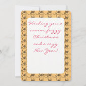 Doodle schaap angora breien haakwerk Kerstmis Feestdagenkaart (Achterkant)