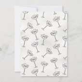 Doodle schets Funky Champagne bruiloft Kaart (Achterkant)