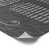 Doodle Schets Hand getrokken Stoelen Zitkaart Poster (Hoek)