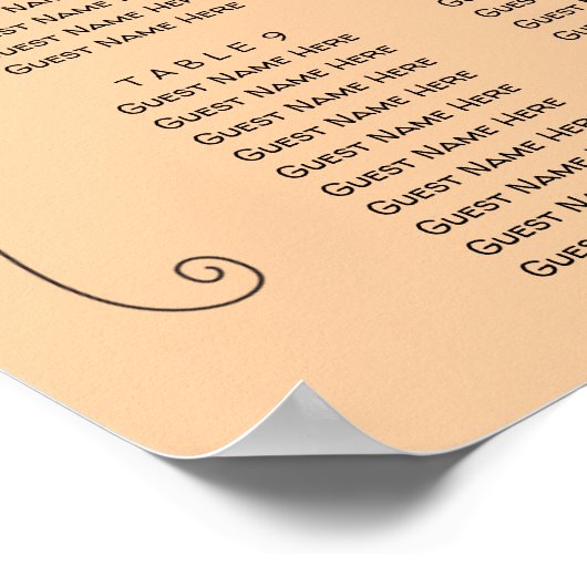 Doodle Schets Hand getrokken Stoelen Zitkaart Poster (Hoek)