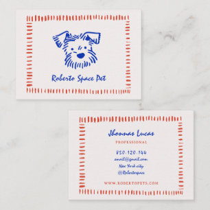 Doodle schrift hond huisdier visitekaartje