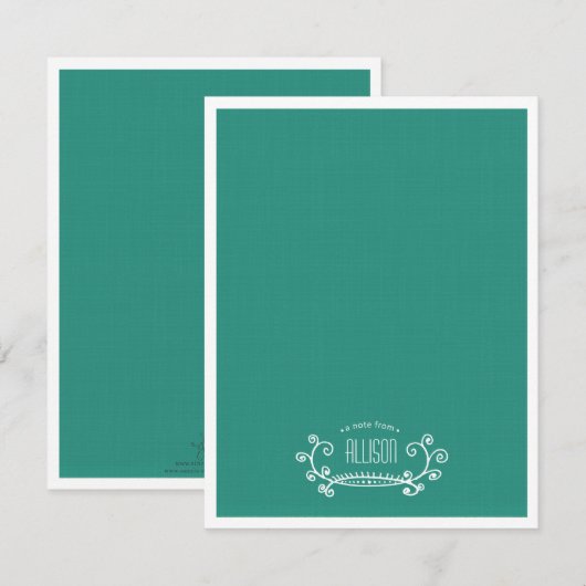 Doodle Scroll Casual persoonlijke briefpapier Kaart (Voorkant / Achterkant)