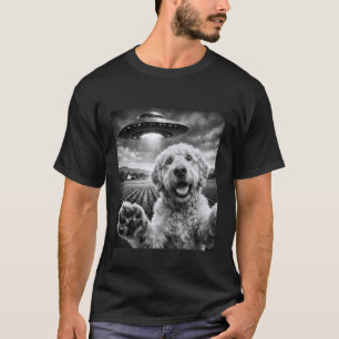Doodle Selfie UFO Labradoodle Goldendoodle Grappig T-shirt